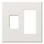 Lutron Vareo 2-Gang Wall Plate | 1 Dimmer (Left) & 1 Accessory (Right)|VWP-2CR