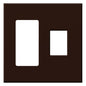 Lutron Vareo 2-Gang Wall Plate | 1 Accessory (Left) & 1 Dimmer (Right) | VWP-2RC
