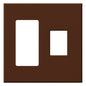 Lutron Vareo 2-Gang Wall Plate | 1 Accessory (Left) & 1 Dimmer (Right) | VWP-2RC