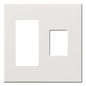 Lutron Vareo 2-Gang Wall Plate | 1 Accessory (Left) & 1 Dimmer (Right) | VWP-2RC