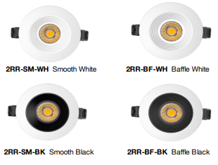 Lotus EOL - 2" Recessed Economy LED Round and Square 8W 3CCT | JXL-COB02-S08W-CCT-2SR-SM-WH