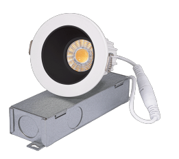 Product Display Visual of the SKU: JXL-COB02-S08W-CCT-2SR-SM-WH for Marketing of theLotus EOL - 2" Recessed Economy LED Round and Square 8W 3CCT | JXL-COB02-S08W-CCT-2SR-SM-WH