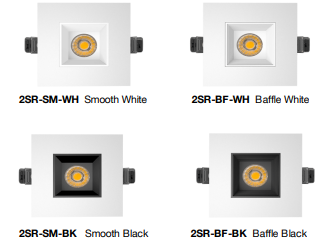Lotus EOL - 2" Recessed Economy LED Round and Square 8W 3CCT | JXL-COB02-S08W-CCT-2SR-SM-WH
