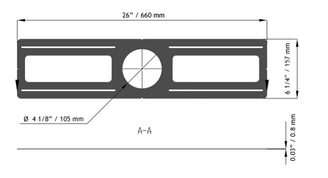 4″ Flat Rough-In Plates (20 Pack)