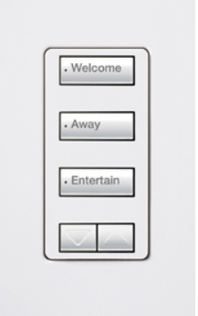 RadioRA 2 Wall-mount Designer Keypads (3 Button with Raise/Lower Keypad) | RRD-W3BSRL-XX
