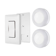 Energizer Battery Operated LED Puck Light With Wall Switch Remote, 2 Pack, White | 58822-T1