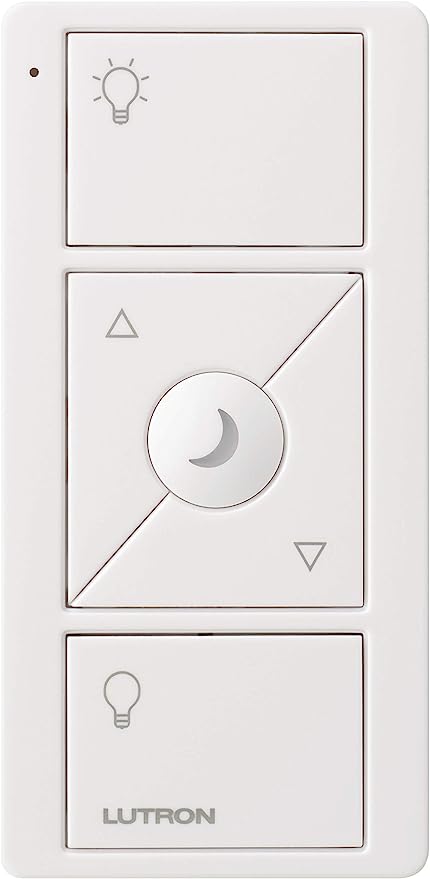 Pico Wireless Remote with Nightlight (3-button raise/lower, light icons) | PJN-3BRL-GXX-L01