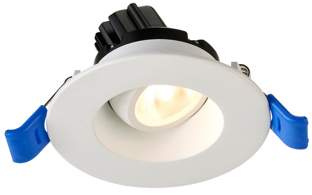 2" Round/Square Regressed Gimbal with 20° Tilt & 360° Rotation 5W 120V 24° Beam CRI 90+ Wet Type IC Air-Tight