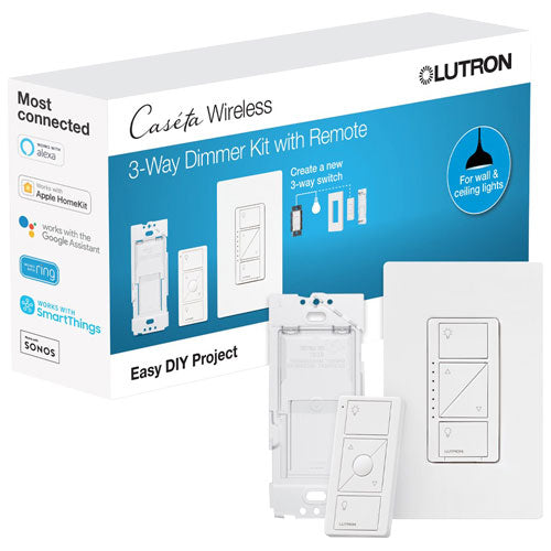 3-Way Wireless Dimming Kit with Pico Remote Control | P-DIM-3WAY-WH-C