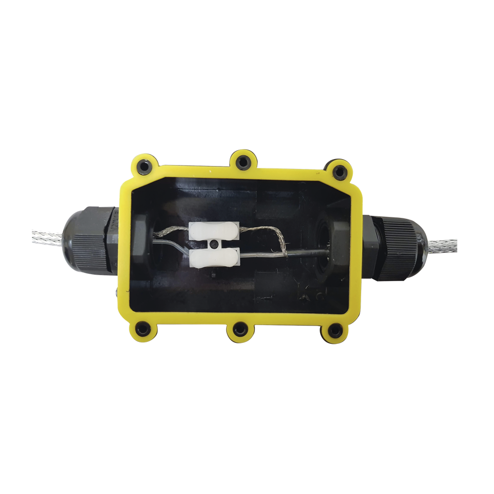 Extension Unit Including Weather Proof Enclosure to Splice 2 Cable Together