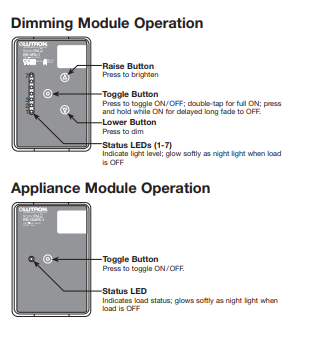 RadioRA2 Plug-in Lamp Dimming Module | RR-3PD-1-XX