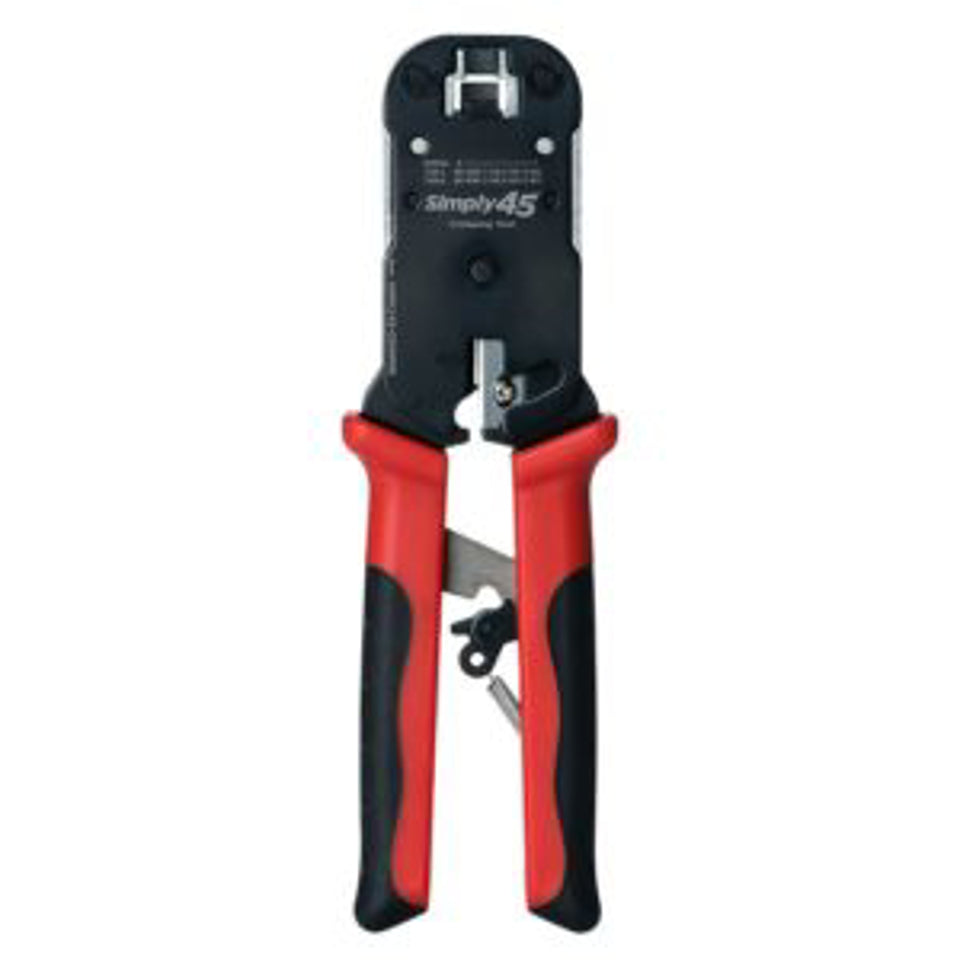 Simply45 Pass Through RJ45 Crimper for all S45 brand UTP & STP RJ45 Modular Plugs