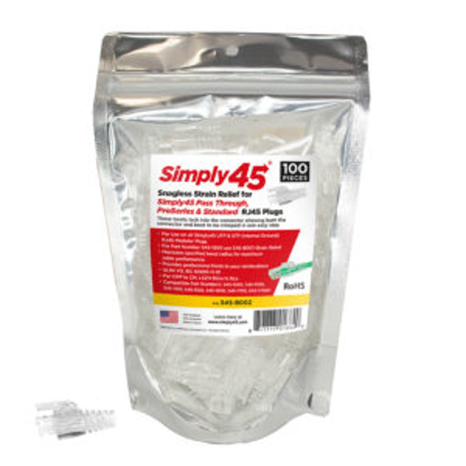 Strain Reliefs for all S45 Brand Cat6/6a UTP - 100pc Bag