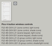 Pico 4 Button (2 Group Control, Light Icon) | PJ2-4B-GXX-L21