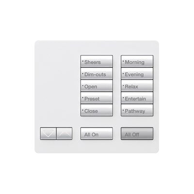 Lutron RadioRA 2 Tabletop Designer Keypad (10-button with raise/lower) | RR-T10RL-XX