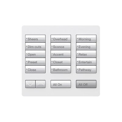 Lutron RadioRA 2 Tabletop Designer Keypad (15-button with raise/lower) | RR-T15RL-XX