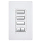 Product Display Visual of the SKU: RRD-HN3BSRL-WH for Marketing of theLutron RadioRA 2 CL Hybrid Keypads | RRD-HN3BSRL-XX