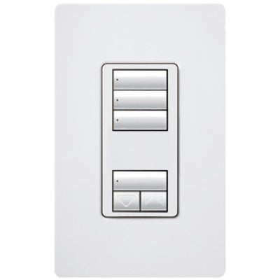 RadioRA 2 Wall-mount Designer Keypads (3 Scene with Raise/Lower Keypad) | RRD-W3S-XX