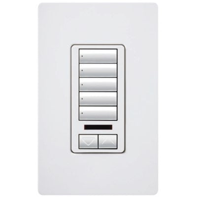 Lutron RadioRA 2 Wall-mount Designer Keypads (5 Button with Raise/Lower and Infrared (IR) lens) | RRD-W5BRLIR-XX