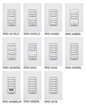 Lutron RadioRA 2 Wall-mount Designer Keypads (Dual group with 2 Raise/Lower) | RRD-W2RLD-XX